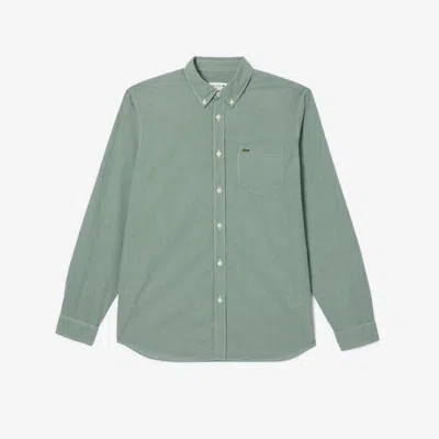 Lacoste Men's Regular Fit Gingham Poplin Shirt - 17½ - 44 In White