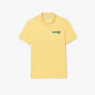 Lacoste Men's Regular Fit L.12.12 Washed Effect Polo - Xl - 6 In Yellow