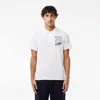 Lacoste Movement Graphic-print Polo Shirt In White