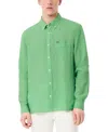 Lacoste Men's Regular-fit Linen Shirt In Ttf - Liamon