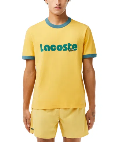 Lacoste Men's Regular-fit Logo T-shirt In Cornsilk