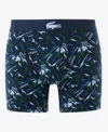 Lacoste Men's Regular Fit Logo Waistband Boxer Briefs In Blue