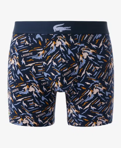 Lacoste Men's Regular Fit Logo Waistband Boxer Briefs In Multi