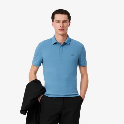 Lacoste Smart Paris Mens Stretch Cotton Polo Shirt In Blue