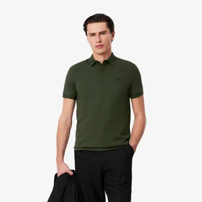 Lacoste Men's Regular Fit Paris Stretch Piqué Polo - S - 3 In Green