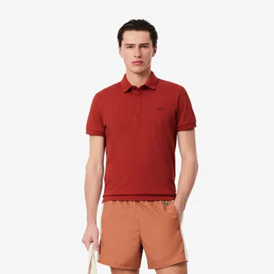 Lacoste Men's Regular Fit Paris Stretch Piqué Polo - M - 4 In Brown