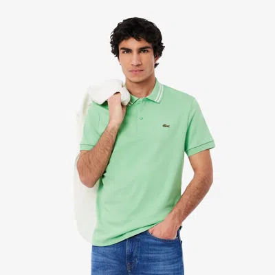 Lacoste Men's Regular Fit Pima Cotton Polo - S - 3 In Green