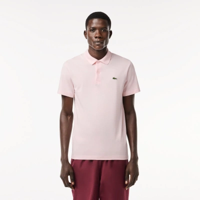 Lacoste Men's Regular Fit Cotton Blend Polo - M - 4 In Pink