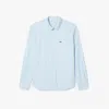 Lacoste Men's Regular Fit Stretch Plaid Shirt - 18 - 46 In Blue