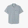 Lacoste Men's Regular Fit Stretch Plaid Shirt - 16½ - 42 In Blue
