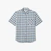 Lacoste Men's Regular Fit Stretch Plaid Shirt - 15½ - 39 In Blue