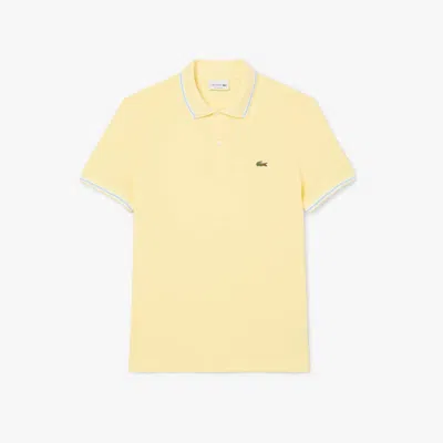 Lacoste Men's Regular Fit Trim Accent L.12.12 Polo - Xxl - 7 In Yellow
