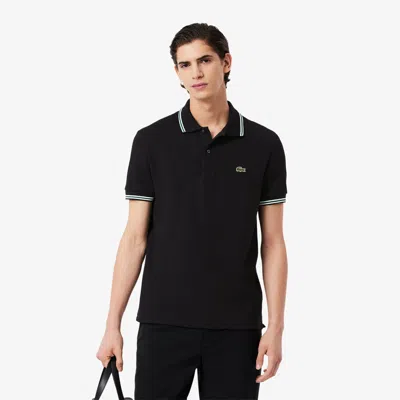 Lacoste Men's Regular Fit Trim Accent L.12.12 Polo - S - 3 In Black