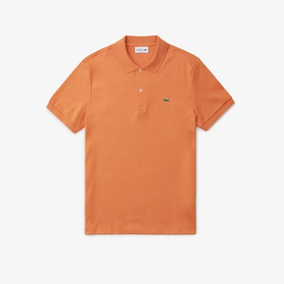 Lacoste Ultra Soft Cotton Pima Jersey Polo - L - 5 In Orange