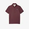 Lacoste Regular Fit Print Stretch Polo Shirt In Red