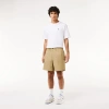 Lacoste Men's Relaxed Fit Cotton Shorts - M - 4 In Beige