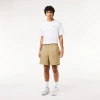 Lacoste Men's Relaxed Fit Poplin Shorts - Xl - 6 In Beige