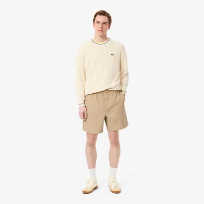Lacoste Men's Relaxed Fit Poplin Shorts - 3xl - 8 In Neutral