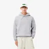 Lacoste Men's Relaxed Fit Printed Hoodie - M - 4 In Grey