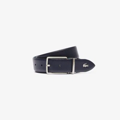 Lacoste Men's Reversible Leather Belt - 37 In In Blue