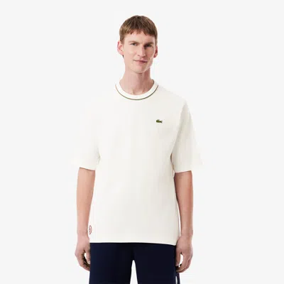 Lacoste Men's Roland-garros Edition Jersey T-shirt - Xxl - 7 In Neutral