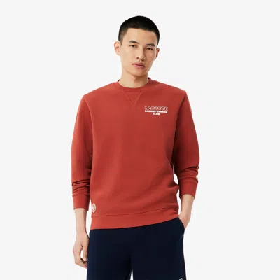 Lacoste Men's Roland-garros Edition Piqué Sweatshirt In Red