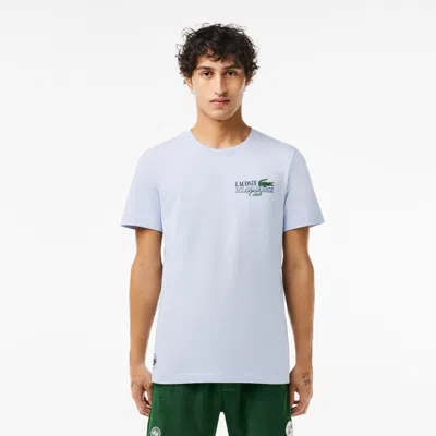 Lacoste Men's Roland Garros Edition Sport Cotton T-shirt - S - 3 In Blue