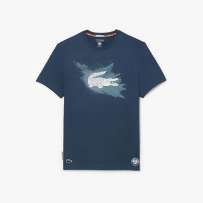 Lacoste Men's Roland-garros Edition Sport T-shirt In Blue