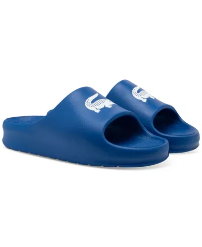 Lacoste Men's Serve Slide 2.0 Sandals In Blue,white