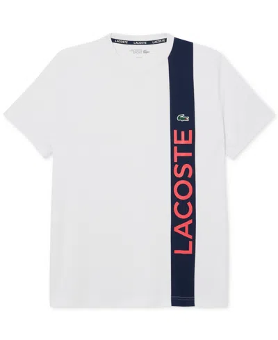 Lacoste Men's Short Sleeve Performance Logo Stripe T-shirt