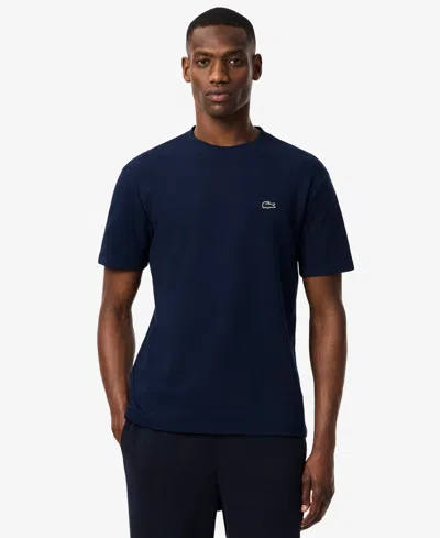 Lacoste Mens Classic Logo-embroidered Cotton-jersey T-shirt Navy In Navy Blue