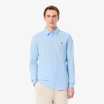 Lacoste Men's Slim Fit Cotton Piqué Shirt - 17 - 43 In Blue