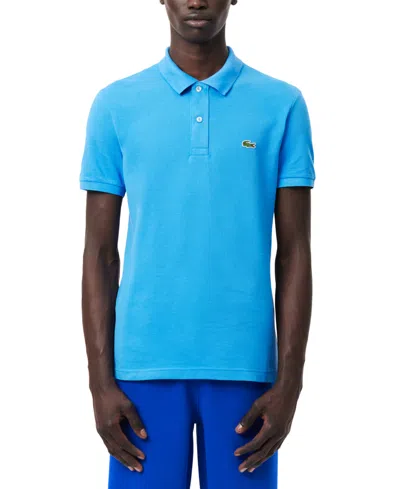 Lacoste Men's Slim Fit Ribbed Collar Petit Pique Polo Shirt In 4xa - Argentine