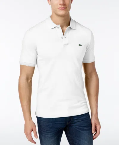 LACOSTE MEN'S SLIM FIT SHORT SLEEVE RIBBED POLO SHIRT