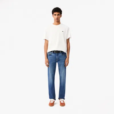 Lacoste Men's 5-pocket Slim Fit Indigo Jeans - 13 - 36/32 In Blue