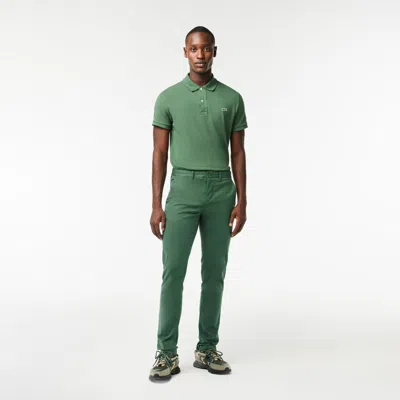 Lacoste Men's Slim Fit Stretch Cotton Pants - 30/34 In Green