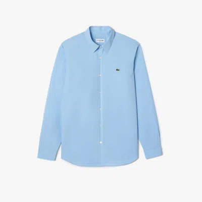 Lacoste Men's Slim Fit Stretch Poplin Shirt - 15¾ - 40 In Blue