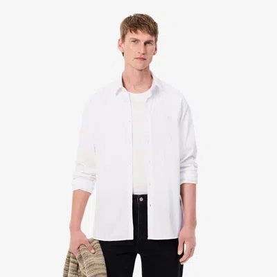 Lacoste Slim Fit French Collar Stretch Shirt - 18 - 46 In White
