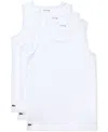 Lacoste Men's 3-pack Essential Slim Tank Tops In White