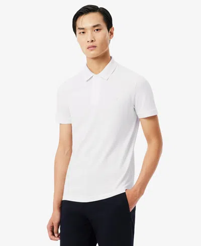 Lacoste Slim Fit Jacquard Branded Piqué Polo Shirt - 4xl In White