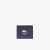 Lacoste Men's Small Fg Printed Leather Coin Purse - One Size In Blue