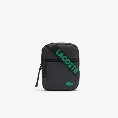 Lacoste Men's Small Lcst Slimline Petit Piqué Satchel - One Size In Black