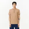 Lacoste Tipped Short Sleeve Polo Shirt In Beige
