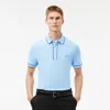 Lacoste Men's Regular Fit Paris Stretch Piqué Polo - 3xl - 8 In Blue