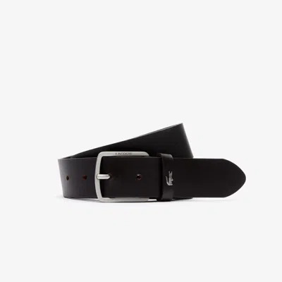 Lacoste Men's Smooth Leather Belt - 37 In In Brown