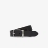 Lacoste Men's Smooth Leather Belt & Buckle Gift Set - 39 In - 100 Cm In Black