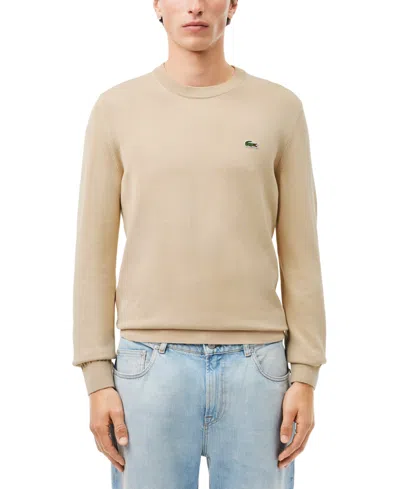 Lacoste Mens Organic Cotton Crew Neck Sweater In Viennese 02s