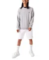 Lacoste Mens Crew Neck Fleece Sweatshirt In Cca - Silver Chine
