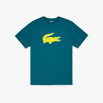 Lacoste Men's Sport Big Fit Breathable Logo T-shirt - 3xl Big In Green