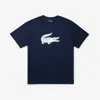 Lacoste Men's Sport Big Fit Breathable Logo T-shirt - 4xl Big In Blue